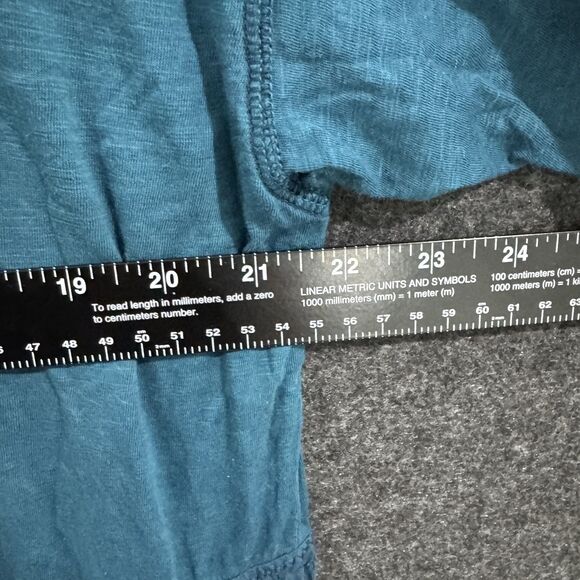 Free People Jerry Lounge Dress Women's Medium Teal Blue Graphic Oversized - Picture 4 of 8